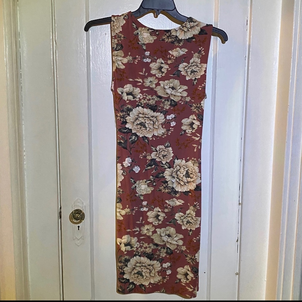 Mandees- Pink Floral print dress